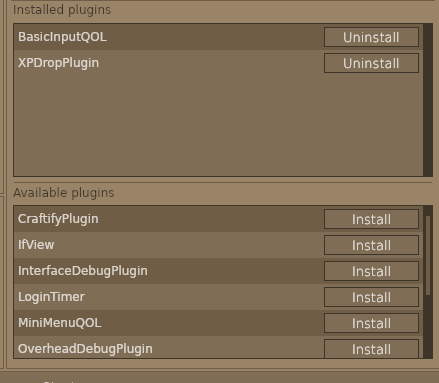Installed Plugins